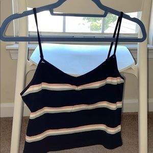 multi colored tank top with stripes!!